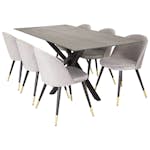 Matgrupp Venture Home Piata med 6 Valentina Stolar Sammet