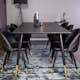Matgrupp Venture Home Dipp med 6 Velvet Stolar