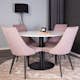 Matgrupp Venture Home Roxanna Vit Bord med 4 Laura Stolar Manchester