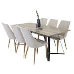 Matgrupp Venture Home Madde med 6 Laura Stolar