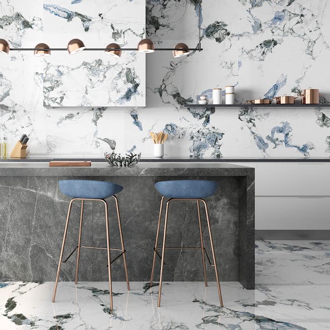 Klinker Tenfors Oyama Blue Marmor Blank 60x120 cm