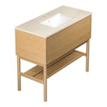 Tvättställskåp Gustavsberg Ducentic 100 cm med Stenbänkskiva, Underlimmat Tvättställ och Benställning