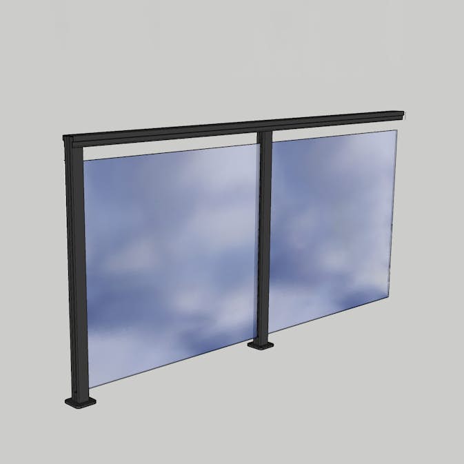 Glasräcke Novoroom Komplett Sektion H-P