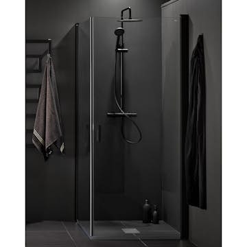 Duschhörn Hafa Igloo Pro Corner Klarglas Svart