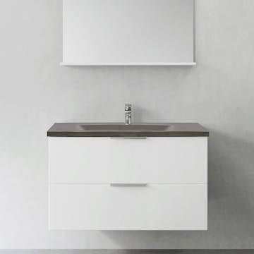 Tvättställsskåp Hafa Shape med Betong Tvättställ