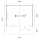 Stuga Palmako Helena 16,2 m2