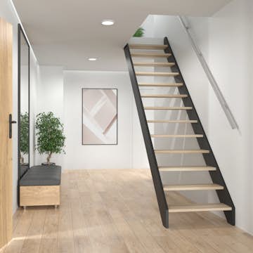 Spartrappa Dolle Helsinki Svart/Ek Rak