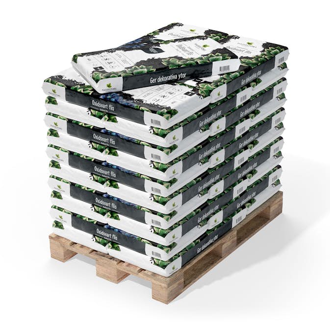 Flis Hasselfors Garden Oxidsvart 40 l Helpall