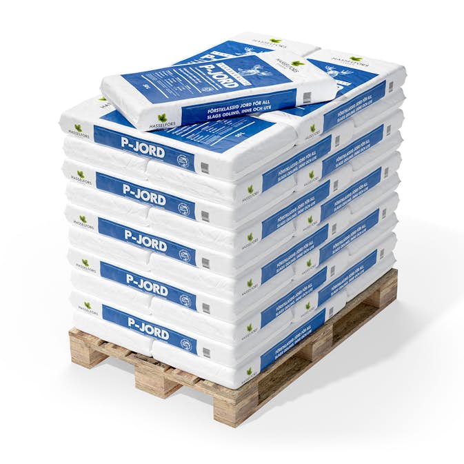 Planteringsjord Hasselfors Garden Medium Gödslad Trädgårdsjord för Inomhus & Utomhus Odling på Pall - 45x50L