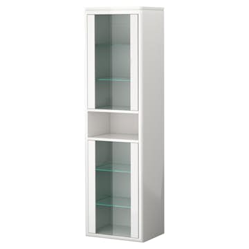 Högskåp DuoBad Vilan med Klarglasdörrar