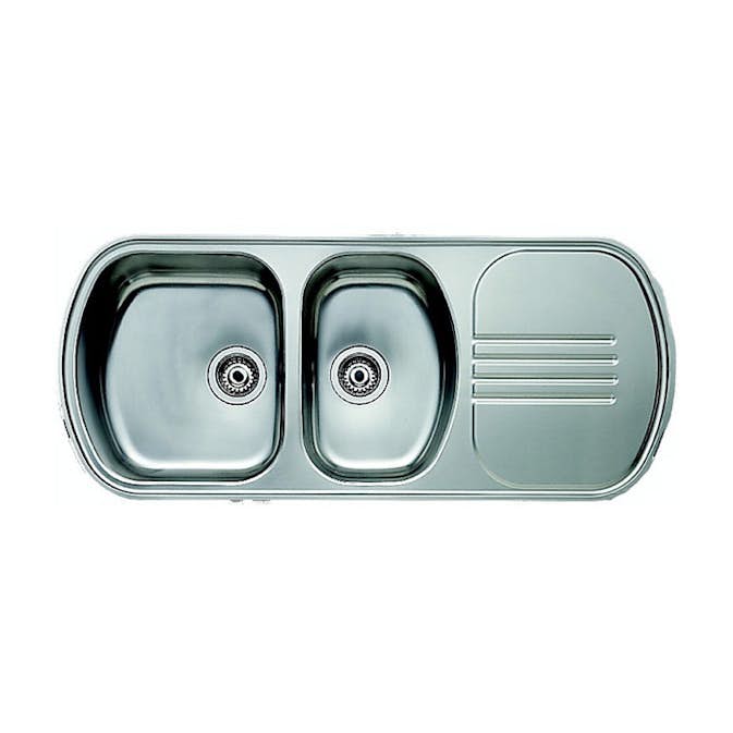 Infälld Diskbänk Contura Steel Concert C24P-1135 K Rostfri Vändbar Dubbel Diskho