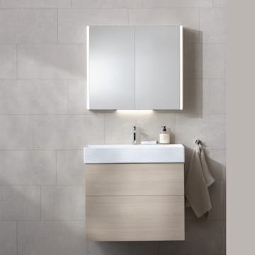 Möbelpaket Miller Badrum New York med Bloc Tvättställ och Spegelskåp