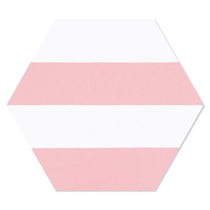 Hexagon Hill Ceramic Klinker Porto Hex 25 Rosa Linje1 25x22 cm