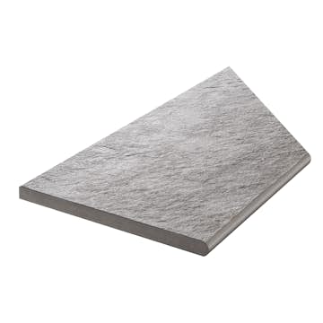 Uteklinker Bricmate Z Quartzit Grey Pool Inner Corner Left 30x60 cm