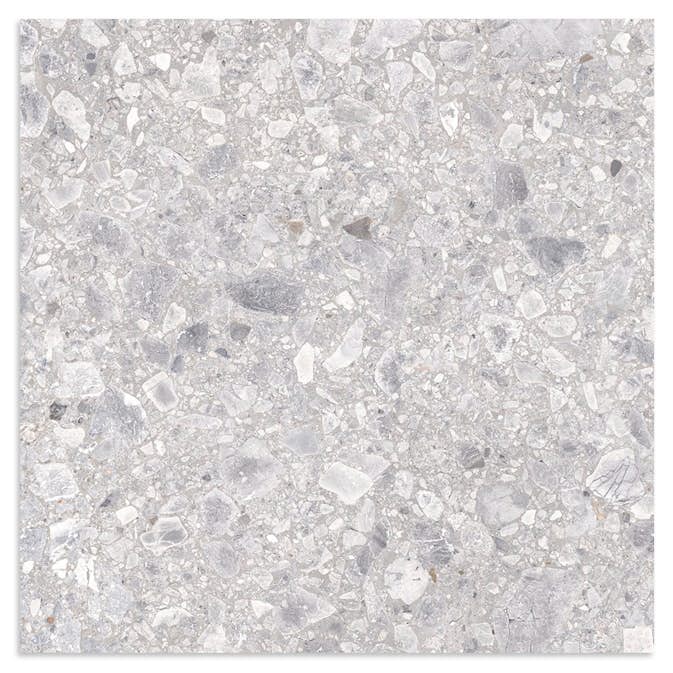 Klinker Hill Ceramic Terrazzo Retro Ljusgrå 50x50 cm