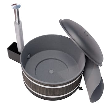 Vedeldad Badtunna Kirami Chill M MICU Dubbla Lock & Vedkamin