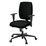 Kontorsstol Lanab Group LD 6135 Svart Stol med Justerbar Sits & Ryggstöd