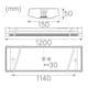 LED-Armatur Hide-a-lite Liteline 1200 ÖK
