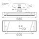 LED-Armatur Hide-a-lite Liteline 600/600 S
