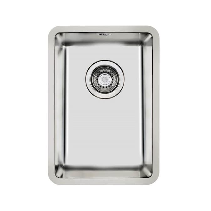 Diskho Intra Linea 27.40 Rostfri Enkel med Korgventil, Bräddavlopp & Vattenlås