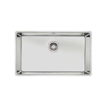 Diskho Intra Linea 7140 Rostfri Enkel med Korgventil, Bräddavlopp & Vattenlås