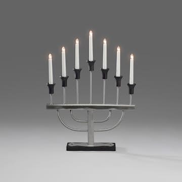 Adventsljusstake Gnosjö Konstsmide 7L Borstad Metall