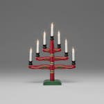 Adventsljusstake Gnosjö Konstsmide 7L Svart Dekor Twisted Tip