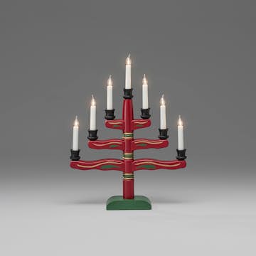 Adventsljusstake Gnosjö Konstsmide 7L Svart Dekor Twisted Tip