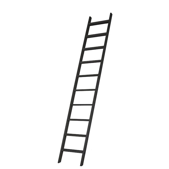 Loftstege Laggo Trä Svartlackerad