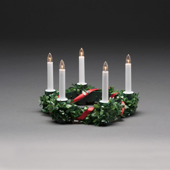 Luciakrona Gnosjö Konstsmide Grön med Dekor