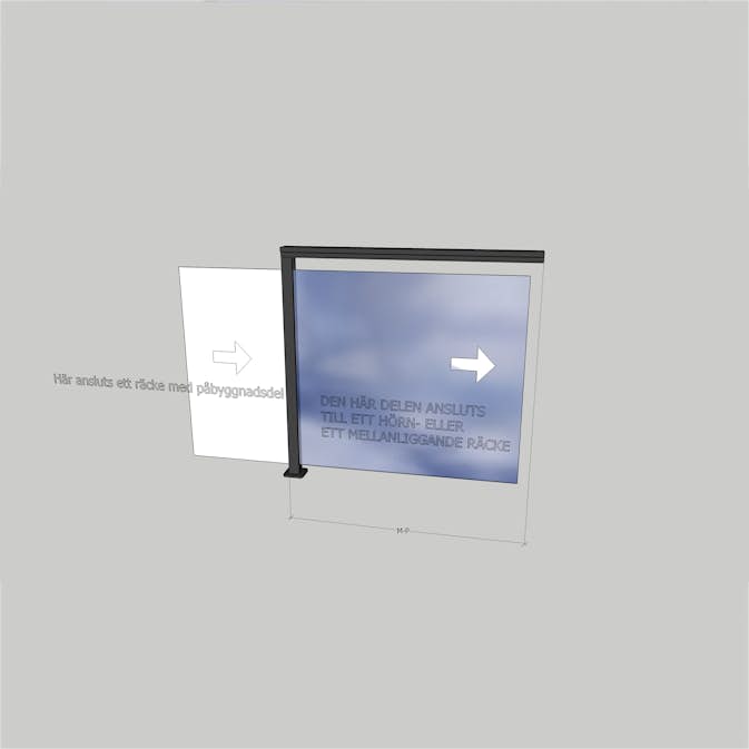 Glasräcke Novoroom Komplett Sektion M-P