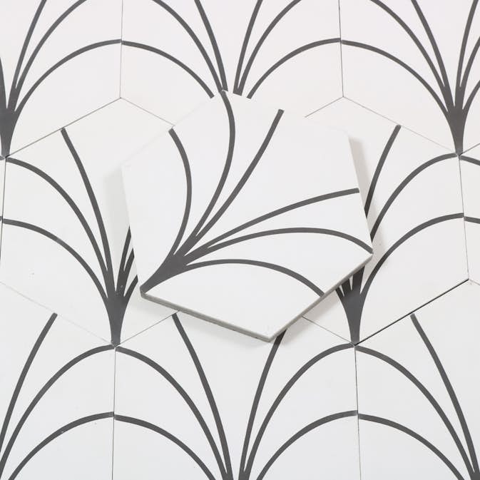Marockanskt Kakel TilesRus Heksagon Zagora White 20x23 cm