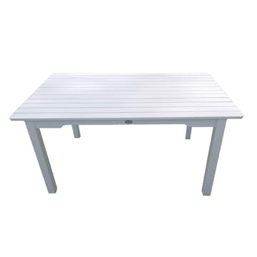 Matbord Eden Wood Holmsund, Vitlaserat Träbord Utomhus 90x150 cm