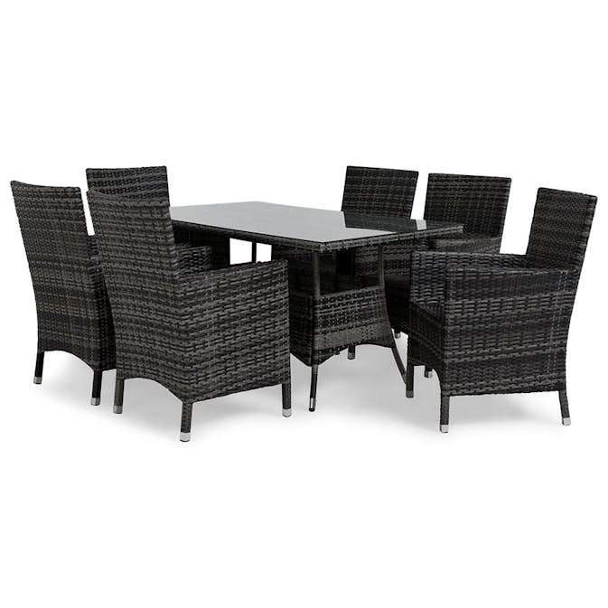 Matgrupp Utomhus Comfort Garden Thor Bord 140 cm med 6 Thor Utefåtöljer