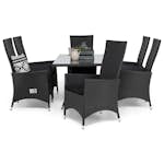 Matgrupp Utomhus Comfort Garden Thor 140 med 6 Jenny Ställbara Utefåtöljer