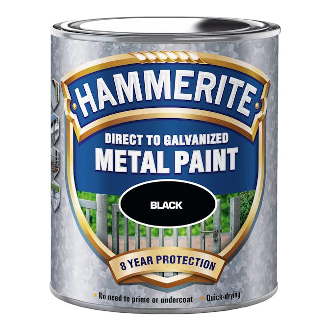 Metallfärg Hammerite Direkt På Galv Svart 750ml