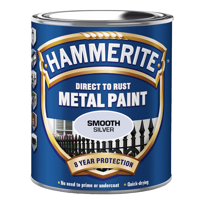 Rostskyddsfärg Hammerite Slätlack Silver 750ml