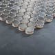 Mosaik Tenfors Penny Aluminium 2,3x2,3 cm