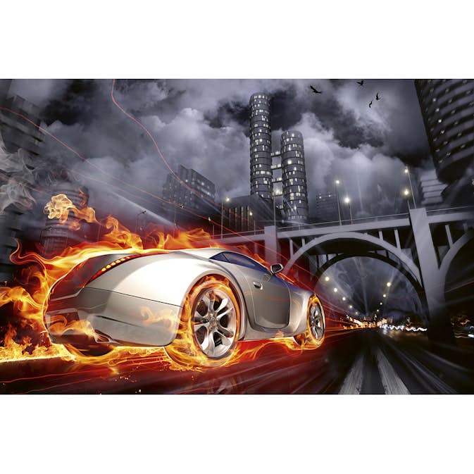 Tapet Dimex Car In Flames