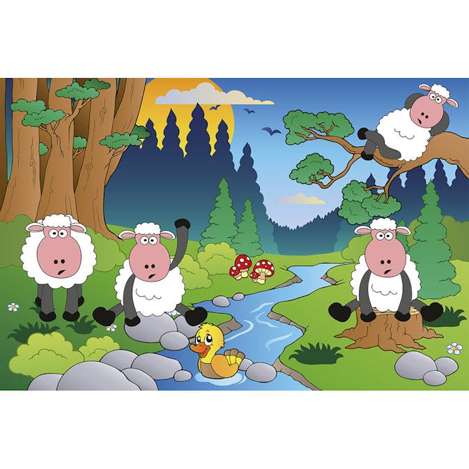 Tapet Dimex Sheep In Forest