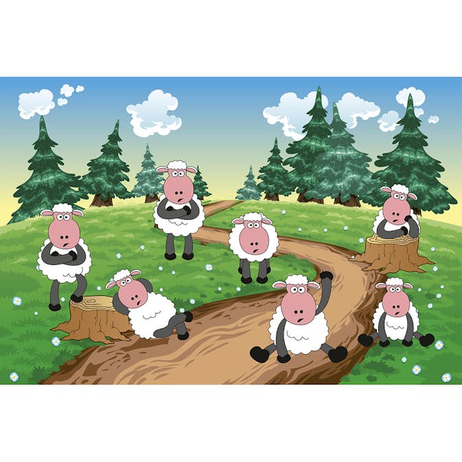 Tapet Dimex Sheep
