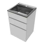 Tvättbänk Nordic Tech NTB5 Bänkskåp för Tvättstuga med Lådor & Blandarhål