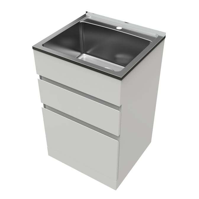 Tvättbänk Nordic Tech NTB5 Bänkskåp för Tvättstuga med Lådor & Blandarhål