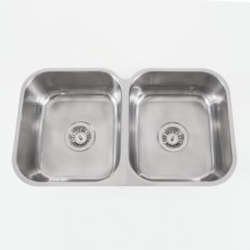 Diskho Nordic Tech NU-Serien Rostfri Dubbel med Korgventil & Vattenlås