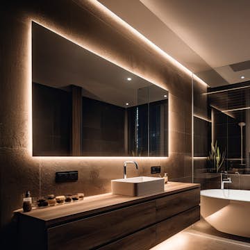 Spegel Vidi Oblong med LED-belysning