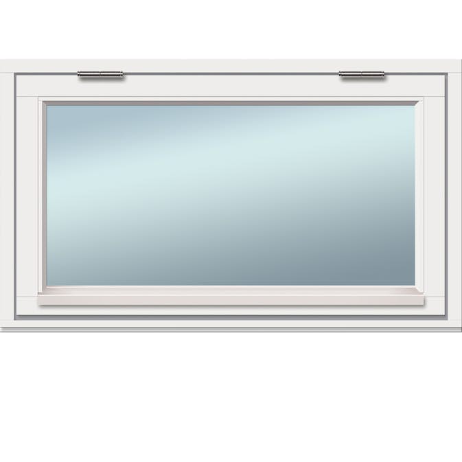 Överkantshängt Sveafönster Effekt Trä 3-glas