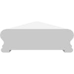 Över/Underliggare Jabo Grundmålad 2400x140x45 mm