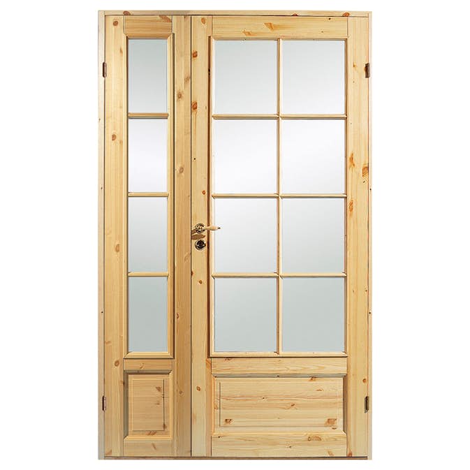 Parinnerdörr Br. Johansson Allmoge 4 SP12 Obehandlad Furu Klarglas