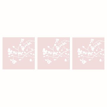 Servett Paperproducts Design Pure Branch 33x33 cm Rosé 3 st 20-pack