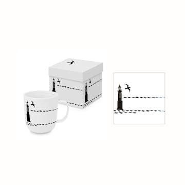 Gåvoset Paperproducts Design Atelier Vague Mugg 40 cl + Servett